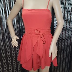 Fashion Nova Orange Dress Romper Size M Brand New
